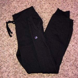 size small black champion joggers